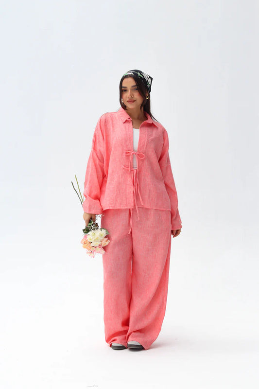 Ensemble 2 Pièces Lin Élégant