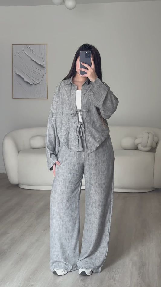 Ensemble 2 Pièces Lin Élégant